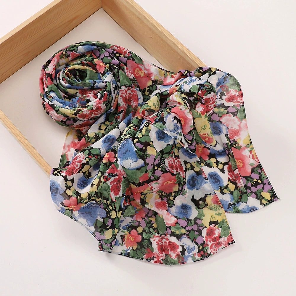Rose Flower Printed Hijab