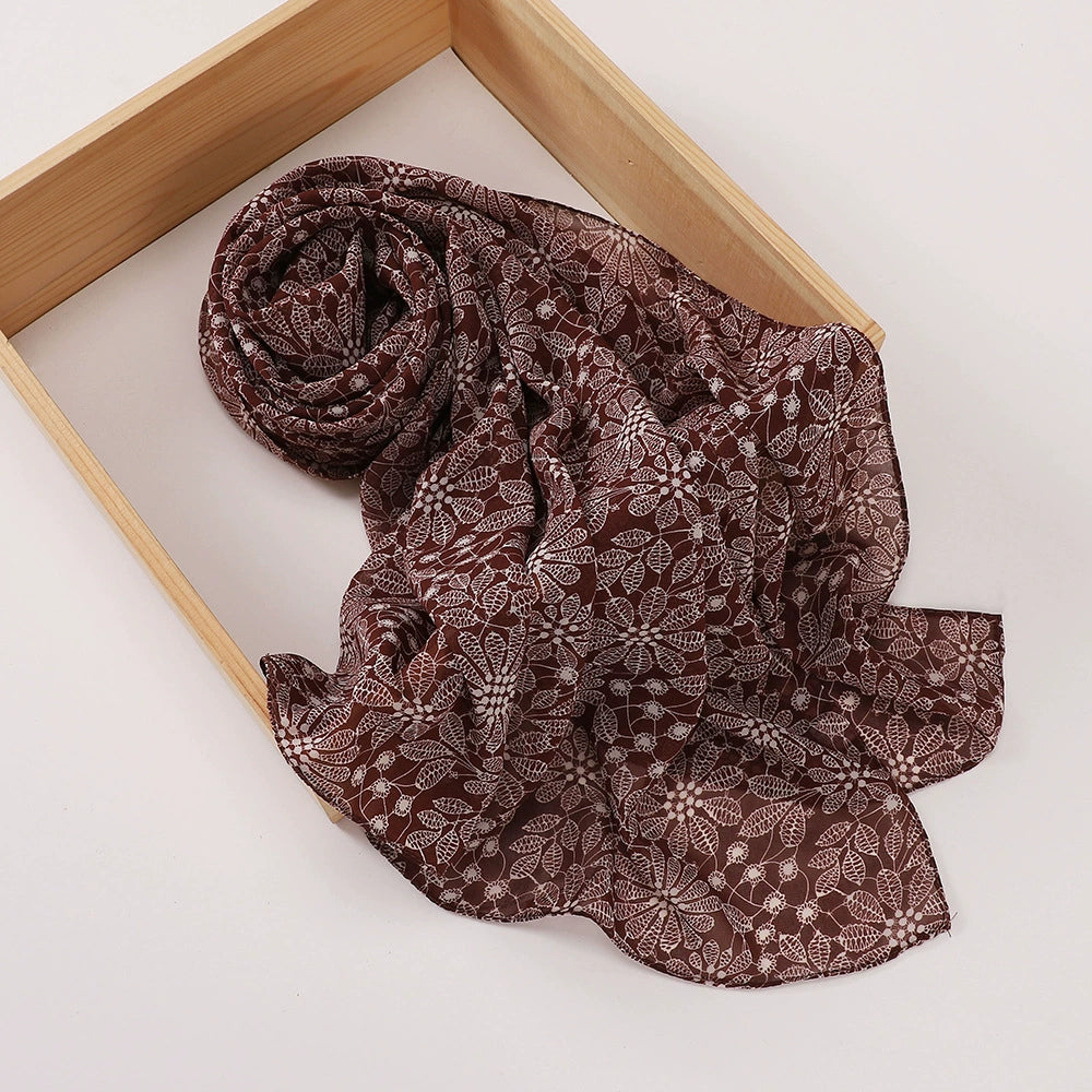 Rose Flower Printed Hijab