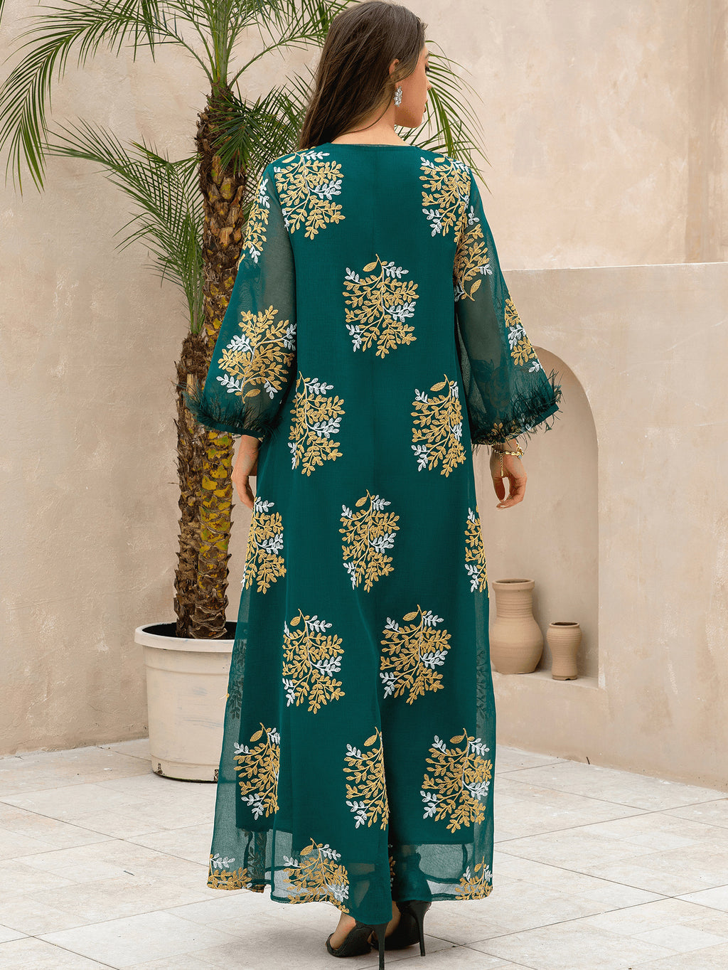 Floral Elegant Kaftan