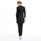 Two Color Stripe 3PCS Sports Swimwear Burkini