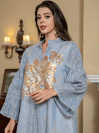 Vintage Floral Fashion Evening Kaftan