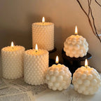Elegant Bubble Pillar Candle for Ramadan Decor