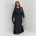 Shiny Silk Satin Waist Abaya