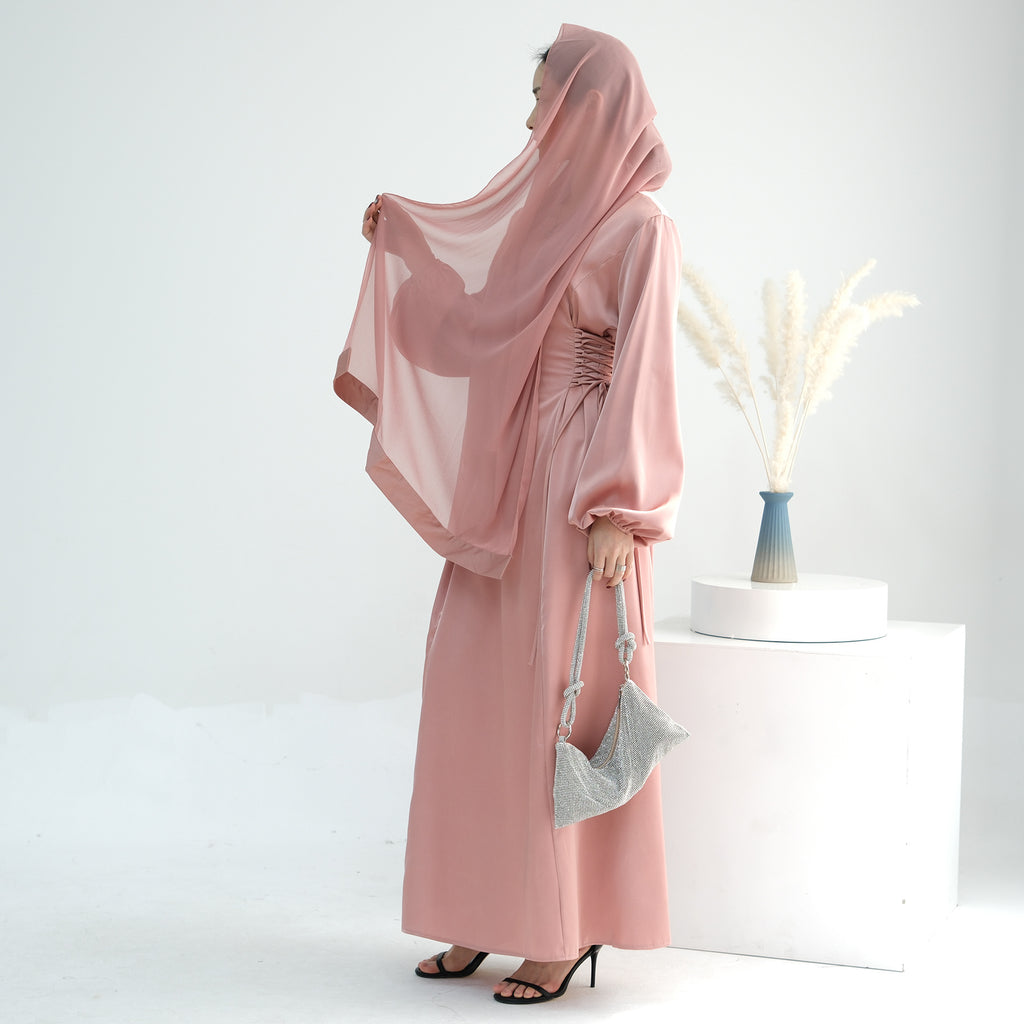 Satin Dress for Women with Hijab