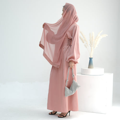 Satin Dress for Women with Hijab
