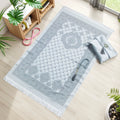 Ramadan Portable Prayer Rug with Fabric Bag - C Grey