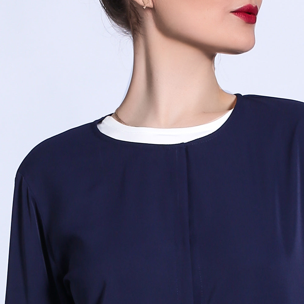 عباية شيفون بأكمام مموجة بثلاث طبقات