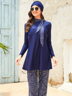 Fashion Bow Tie Swimsuit Set