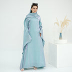 Solid Color Beaded Elegant Long Robe Abaya