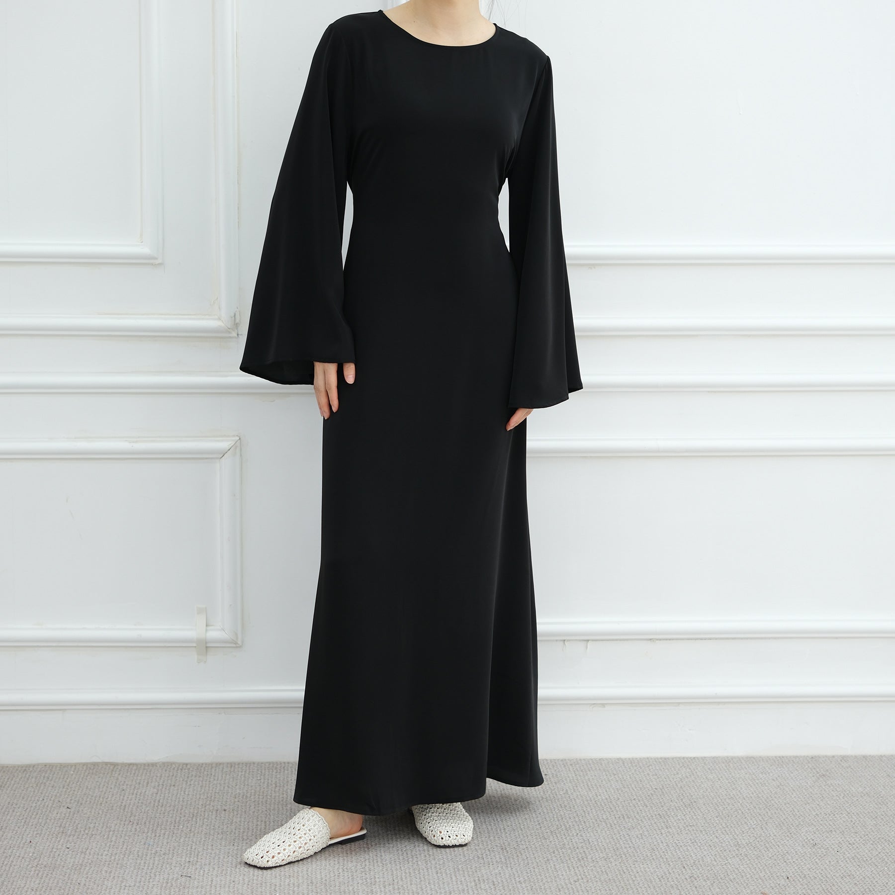 Abaya Maxi Dress with Adjustable Belt