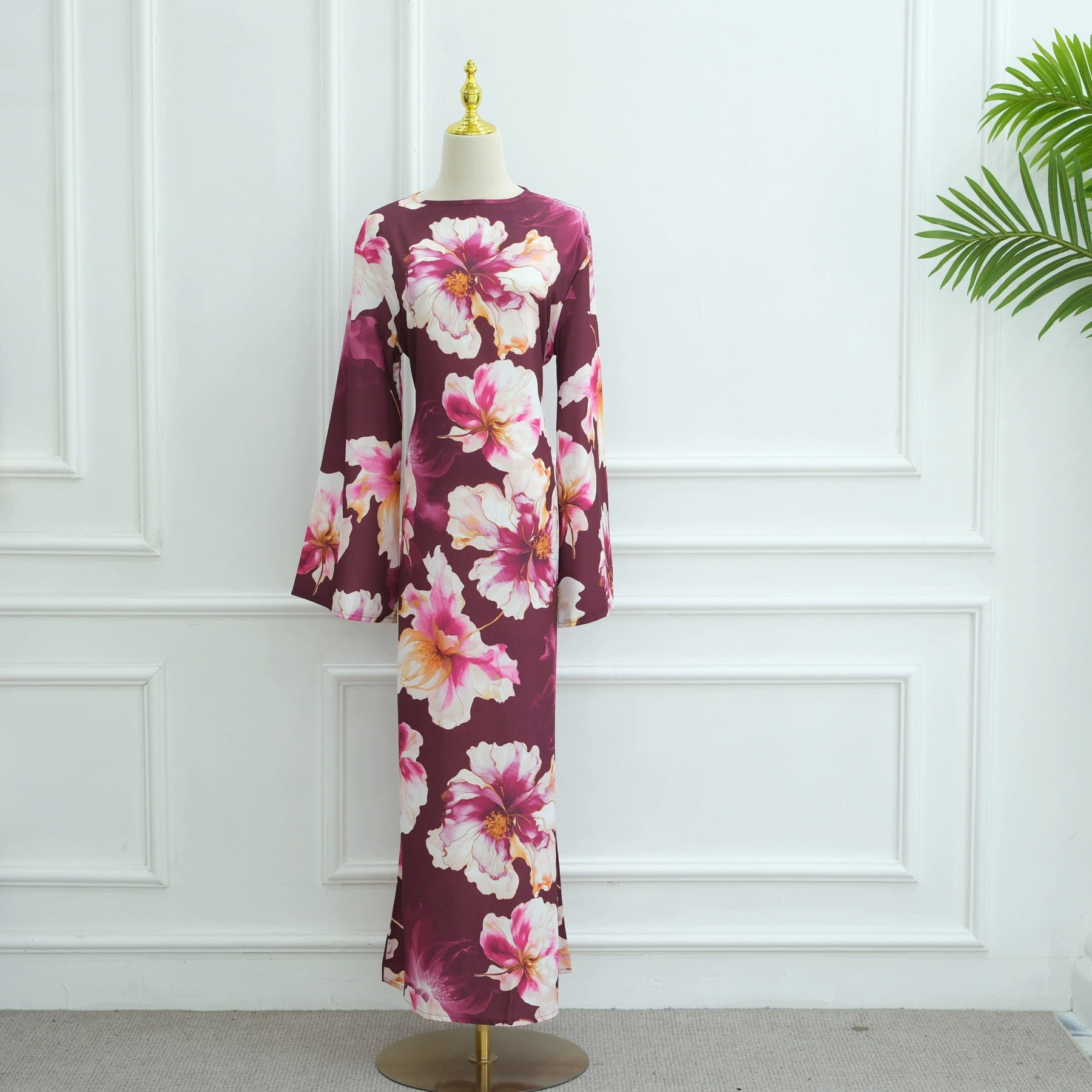 Fashion Flower Dress Abaya
