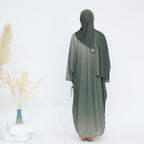 Gradient Sequin Butterfly Open Abaya