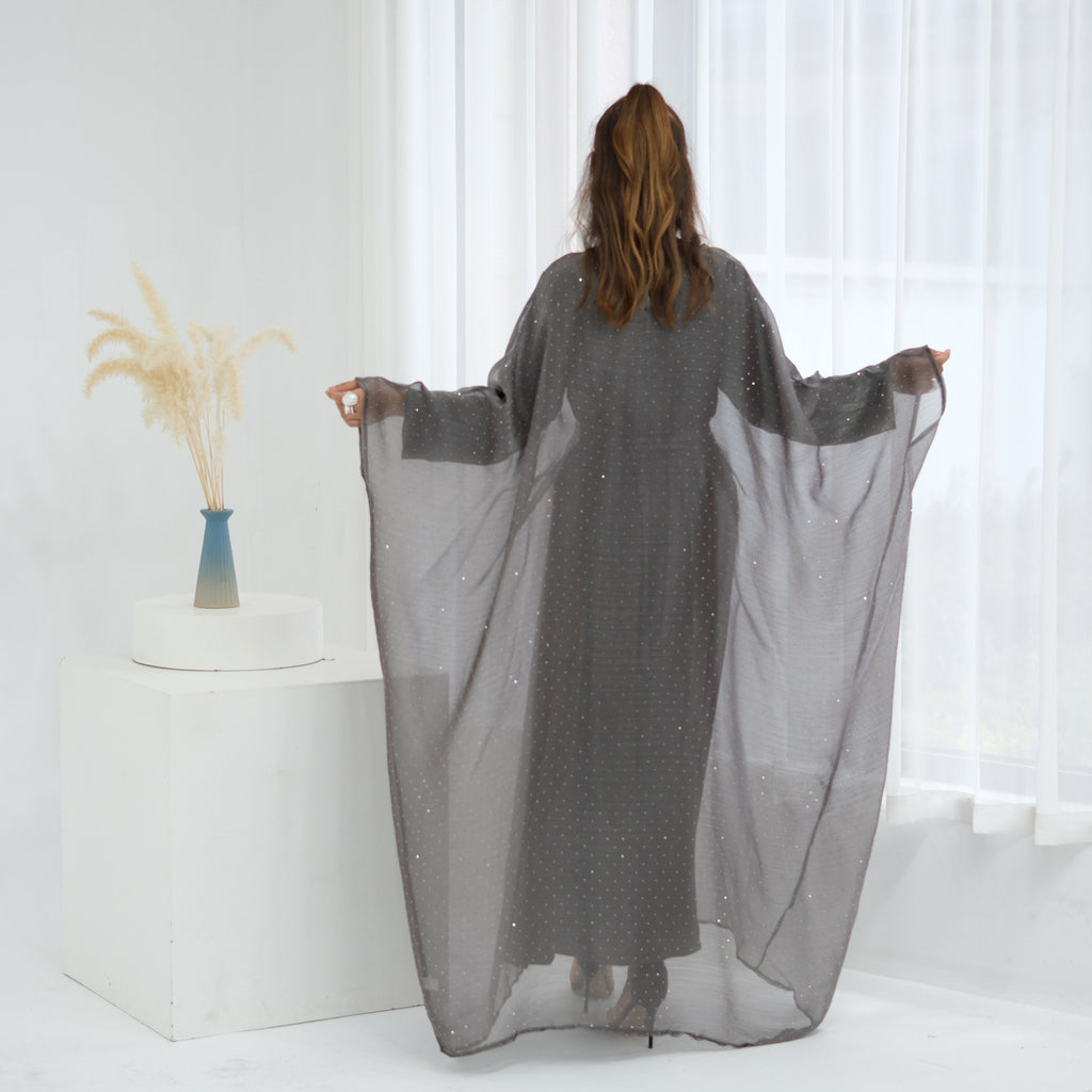 Luxury Sequin Dress 3PCS Abaya