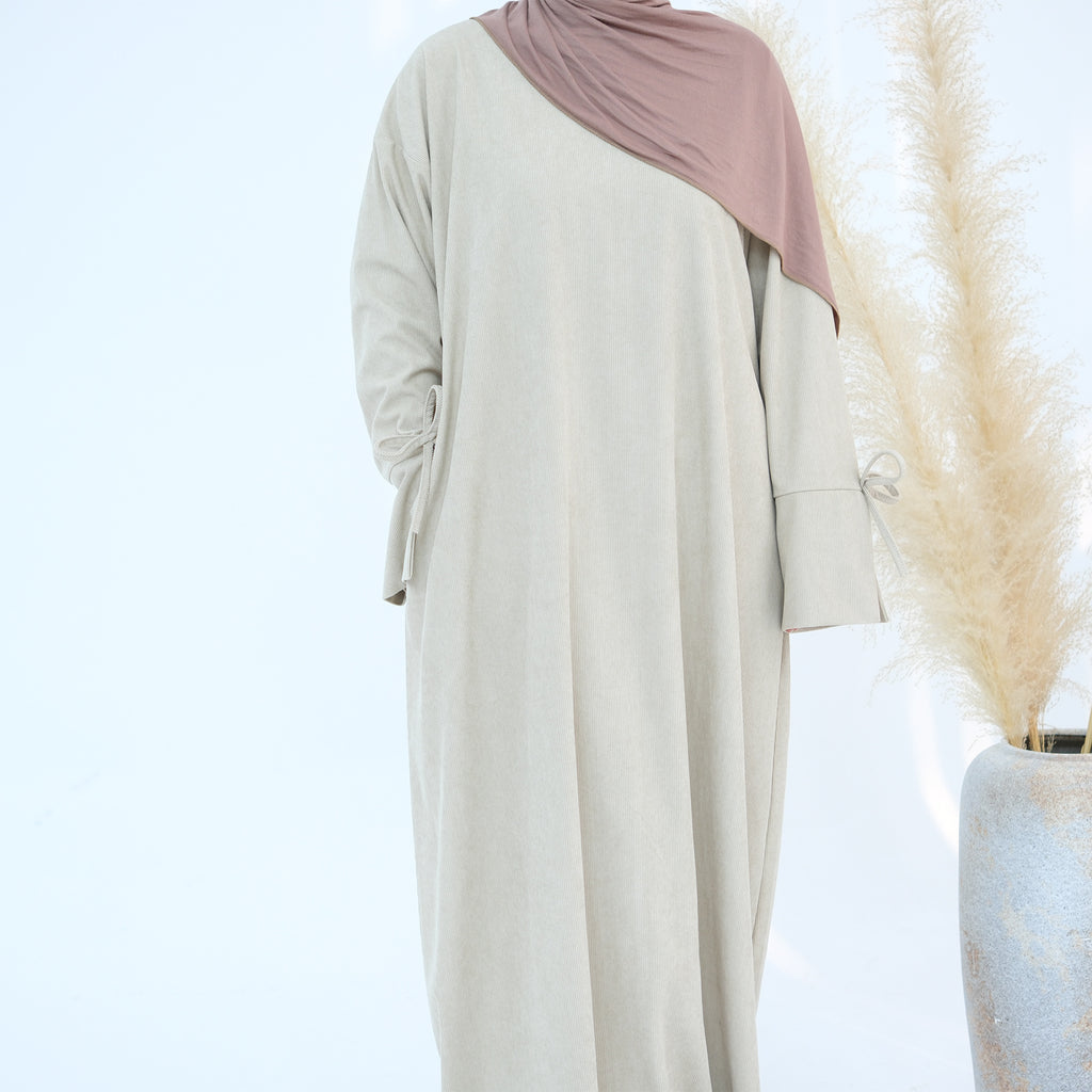 Bow Sleeve Modest Abaya Dress