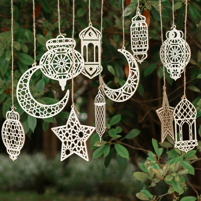 Wooden Hanging Ornament Festival Decor