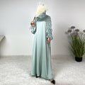 Sleeve Pleated Tied Dress