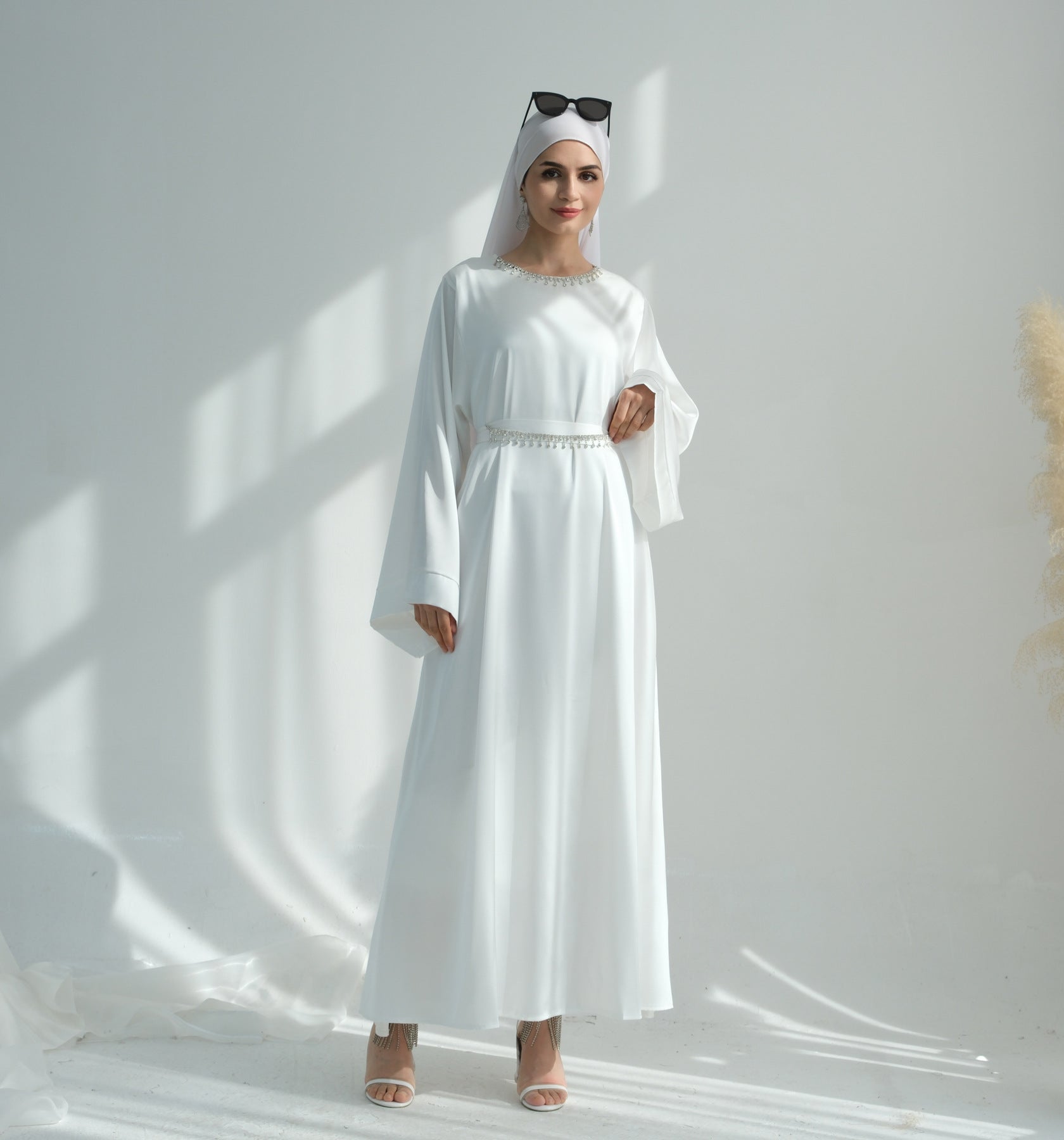 Women Casual Elegant Dress with Hijab