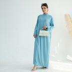 Knit Ribbed Maxi Dress Abaya