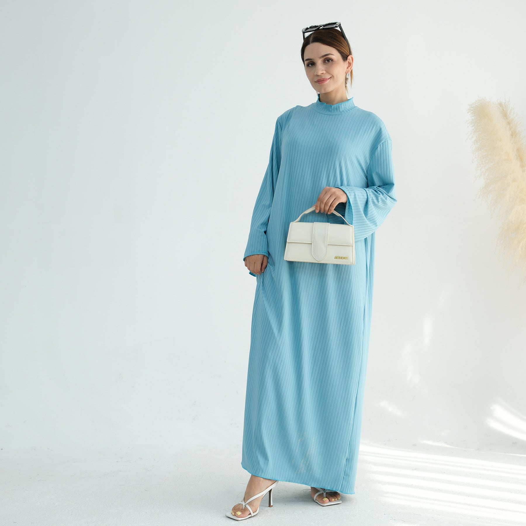 Knit Ribbed Maxi Dress Abaya