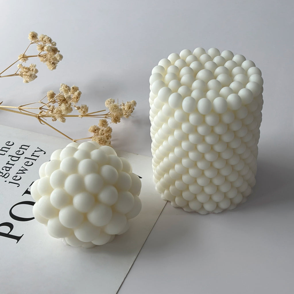 Elegant Bubble Pillar Candle for Ramadan Decor