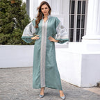 V Neck Retro Abaya
