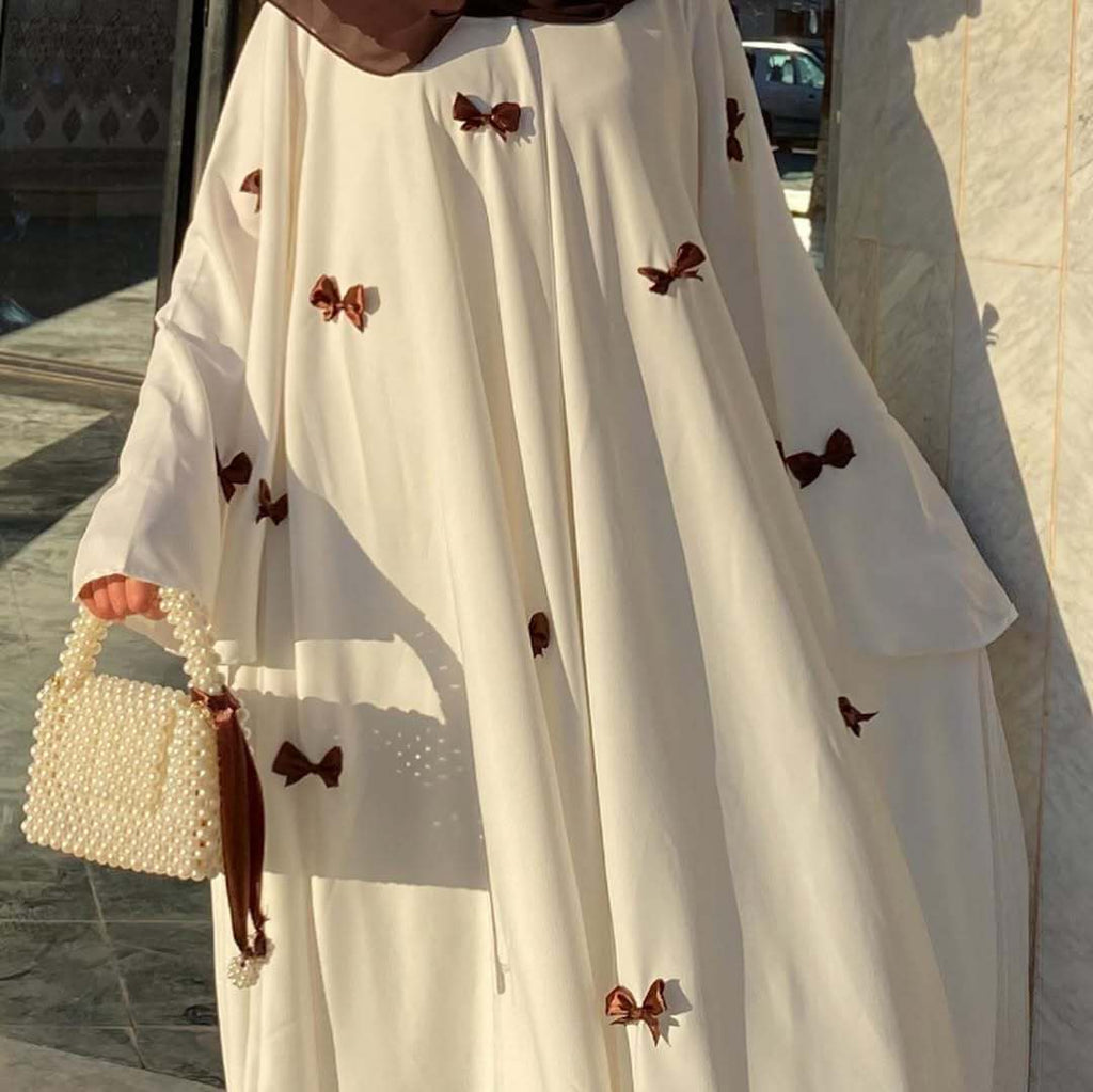 Trumpet Sleeve Bow Abaya