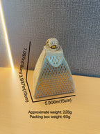 حقيبة يد هرمية من الكريستال 