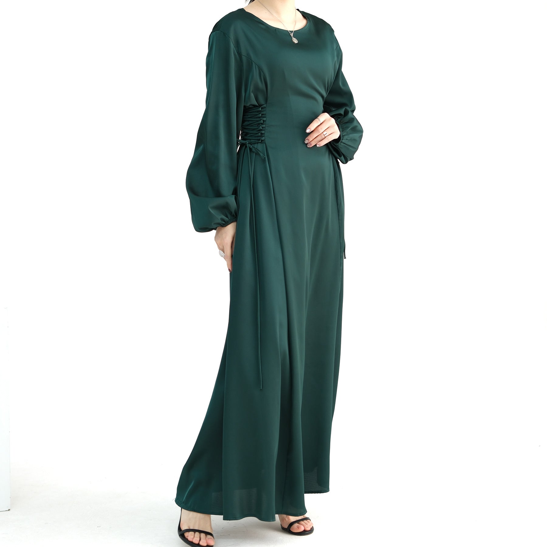 Satin Dress for Women with Hijab