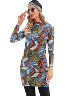 Color Block Patterned Swimsuit