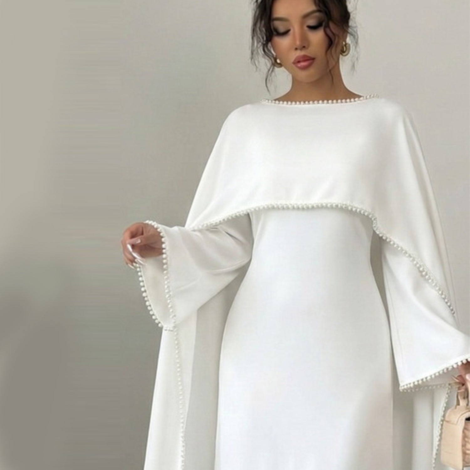 Luxury Beaded Long Sleeve Dress Set