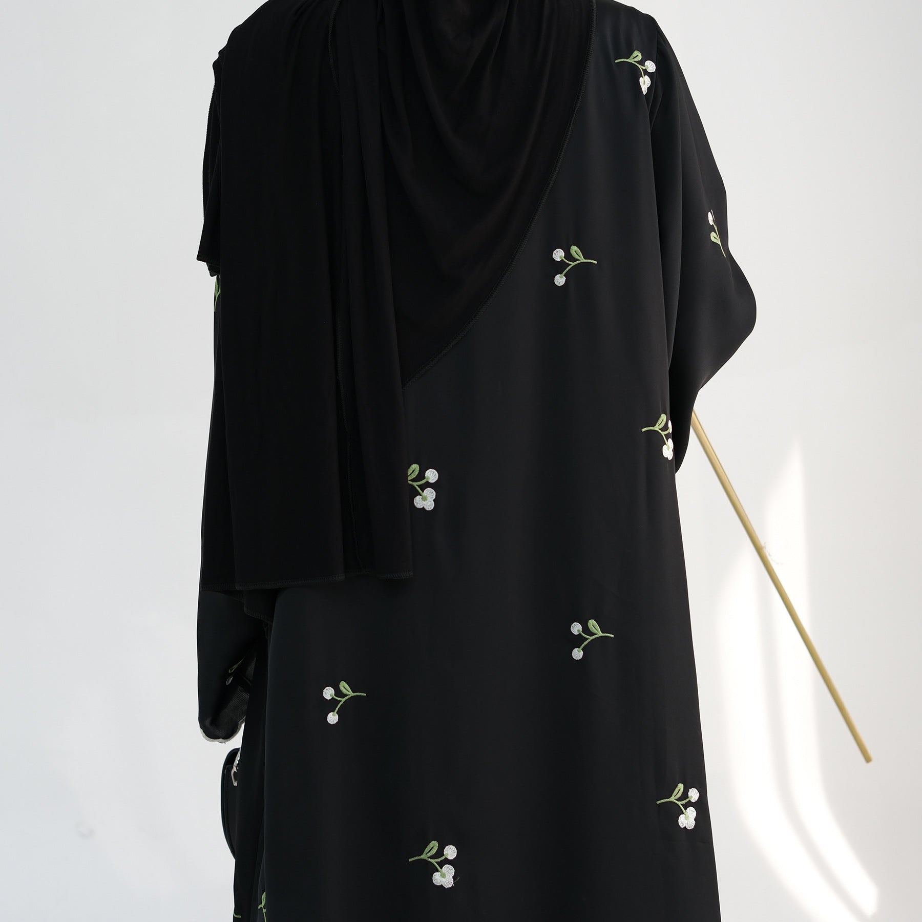 Flower Embroidery Elegant Lace Abaya