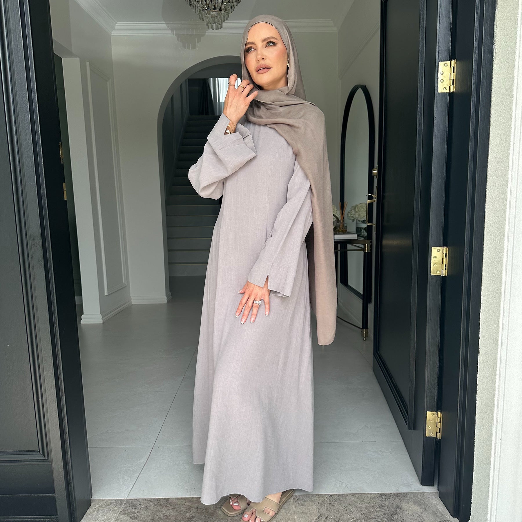 Adjustable Waist Dress Abaya