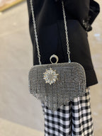 Rhinestone Tassel Handbag