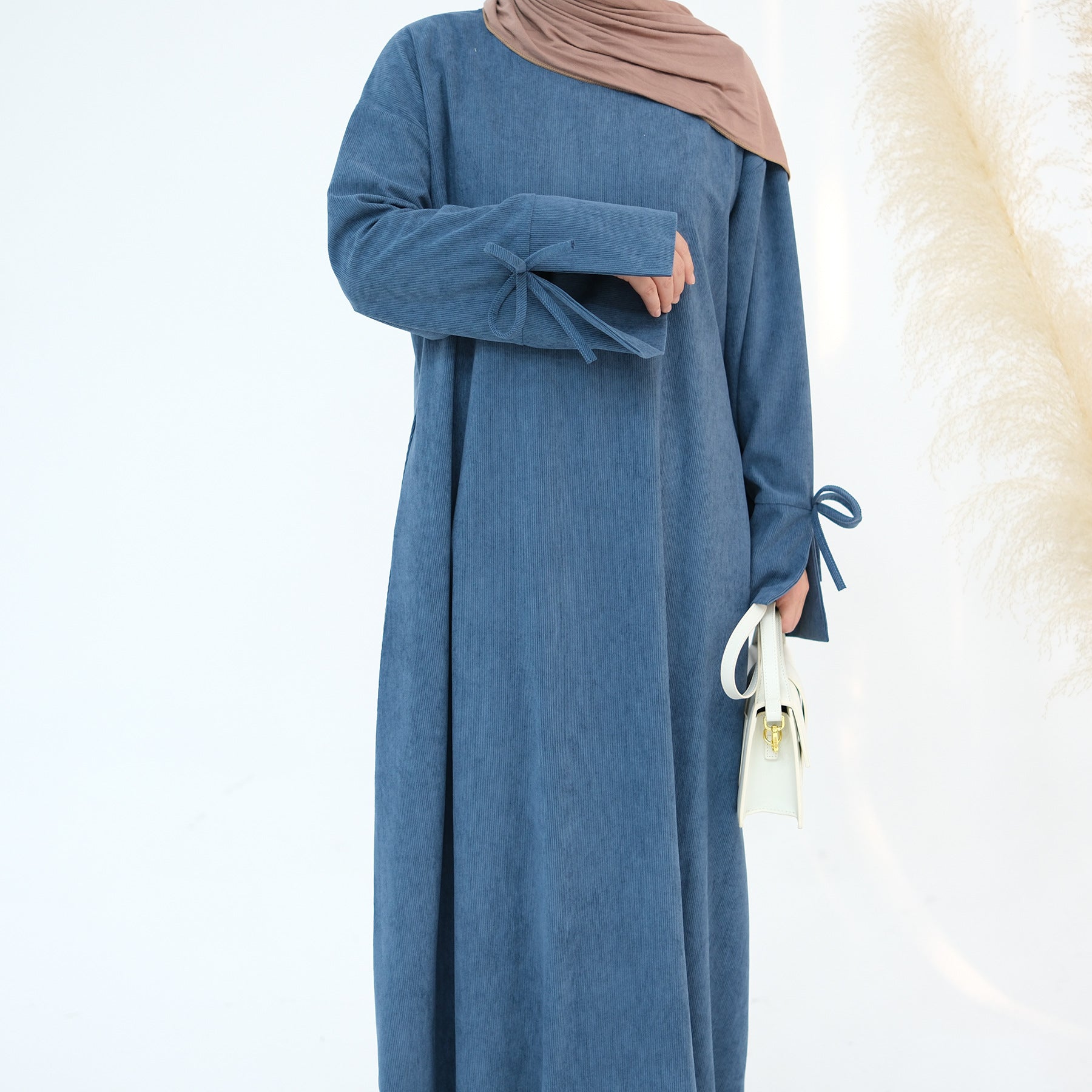 Bow Sleeve Modest Abaya Dress