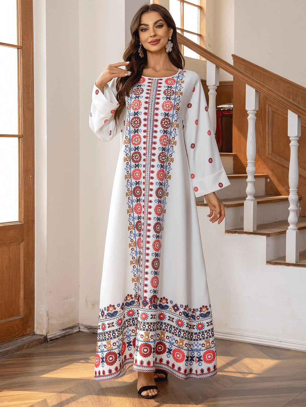 Floral Long Kaftan