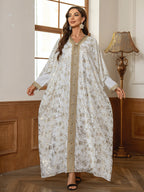 قفطان قطعة واحدة برقبة على شكل حرف V