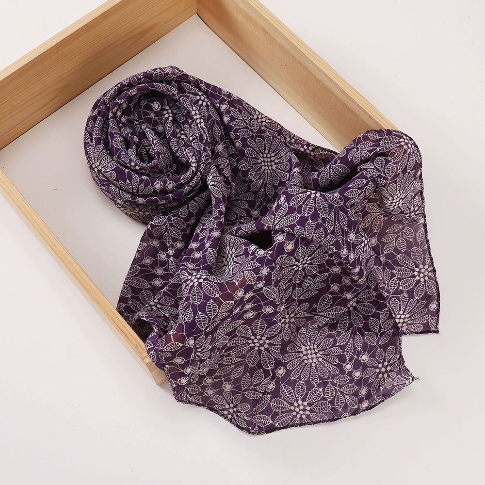 Rose Flower Printed Hijab