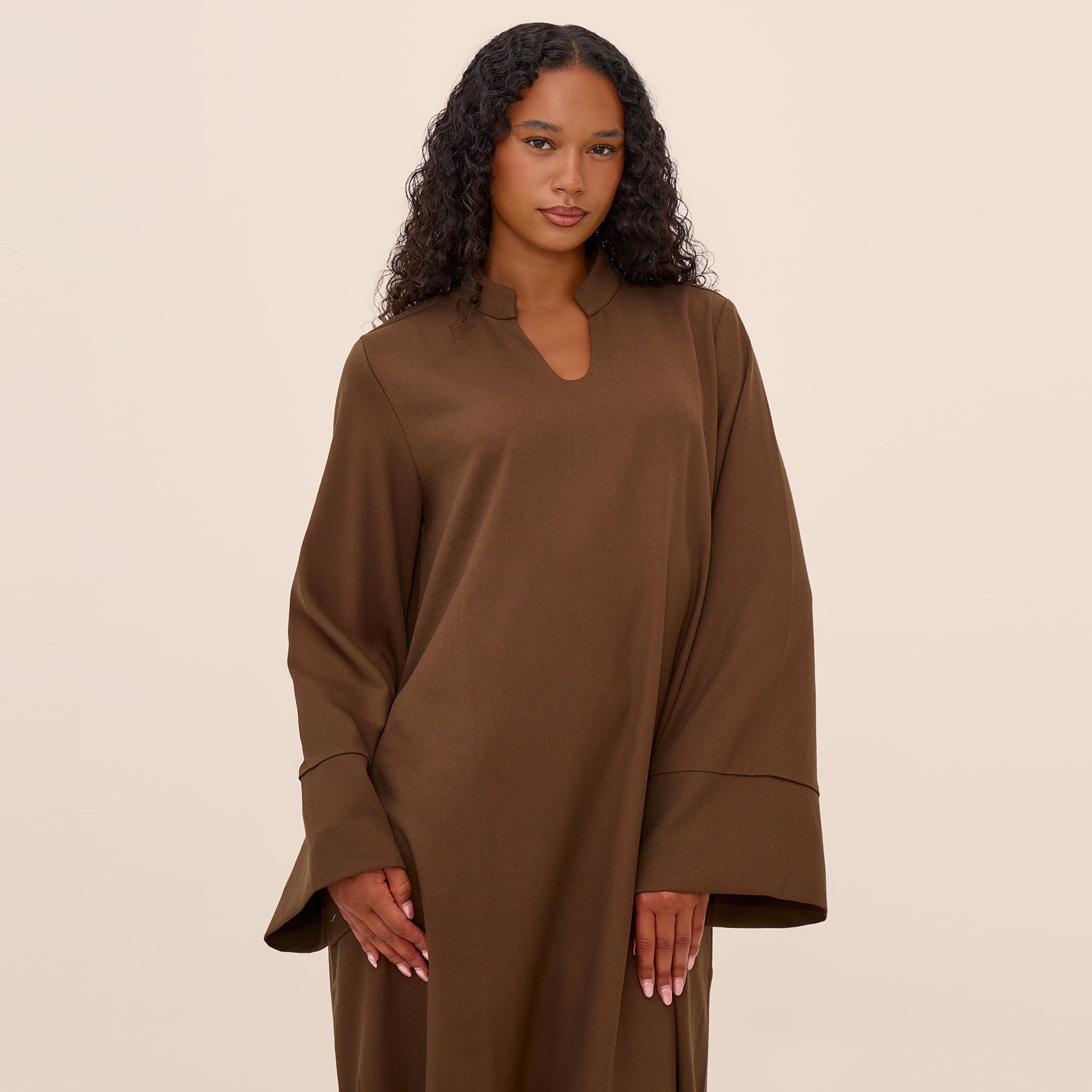 Loose-fitting Casual Solid Color Abaya