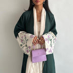 Deep Green Embroidered Abaya