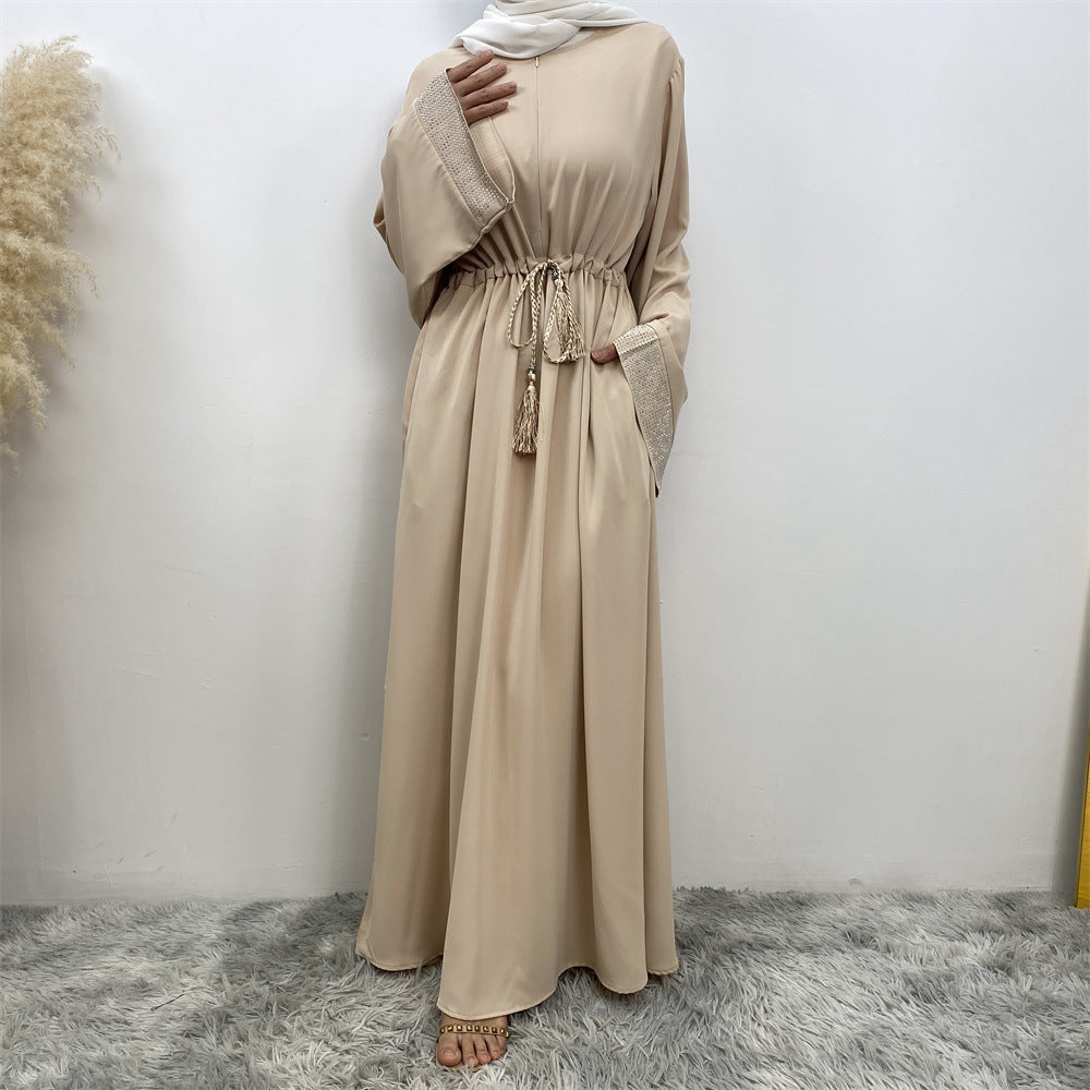 فستان برباط مخيط بختم ساخن