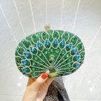 حقيبة يد لامعة مرصعة بأحجار الراين 