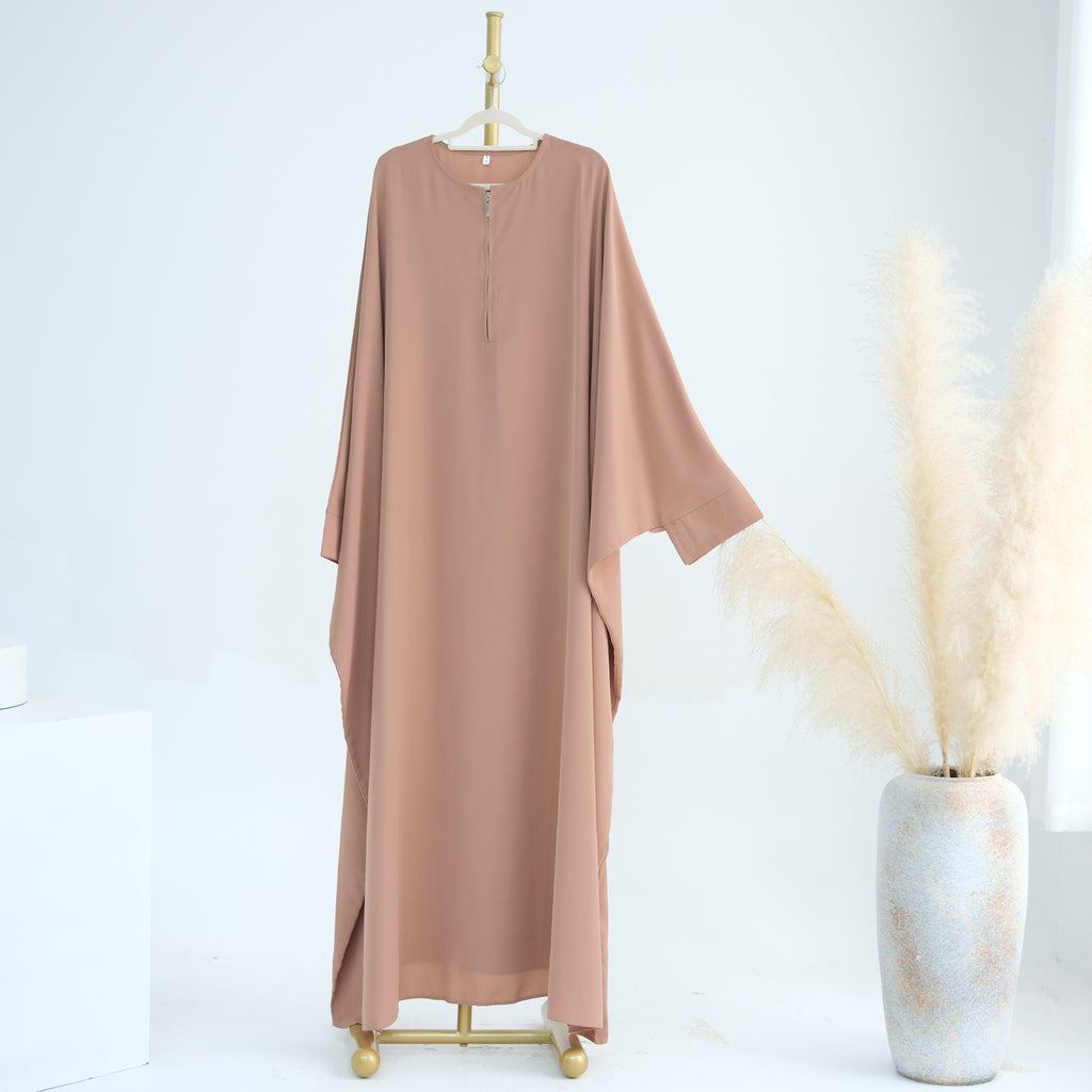 Crewneck Zipper Oversize Loose Abaya