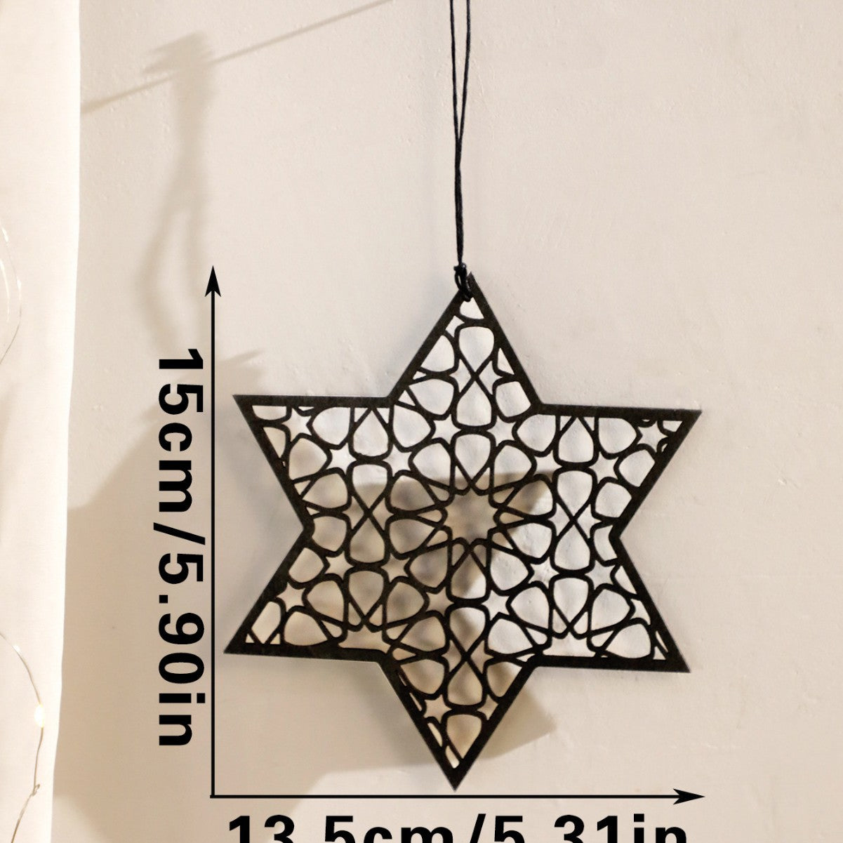 Ramadan Moon Star Wooden Hanging Decor