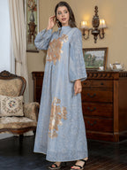 Vintage Floral Fashion Evening Kaftan