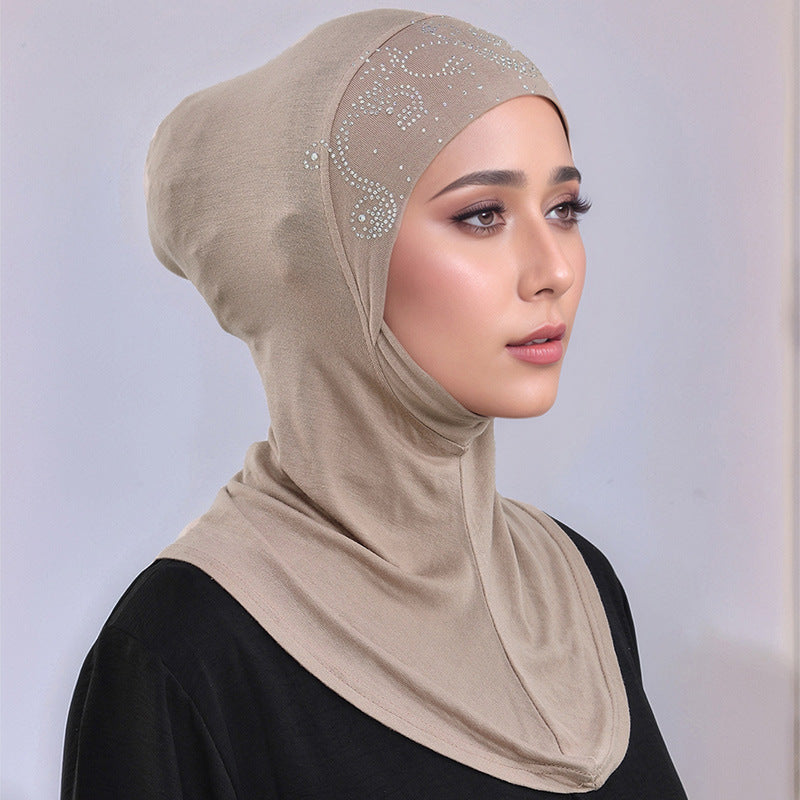 Bar Lace Rhinestone Hijab