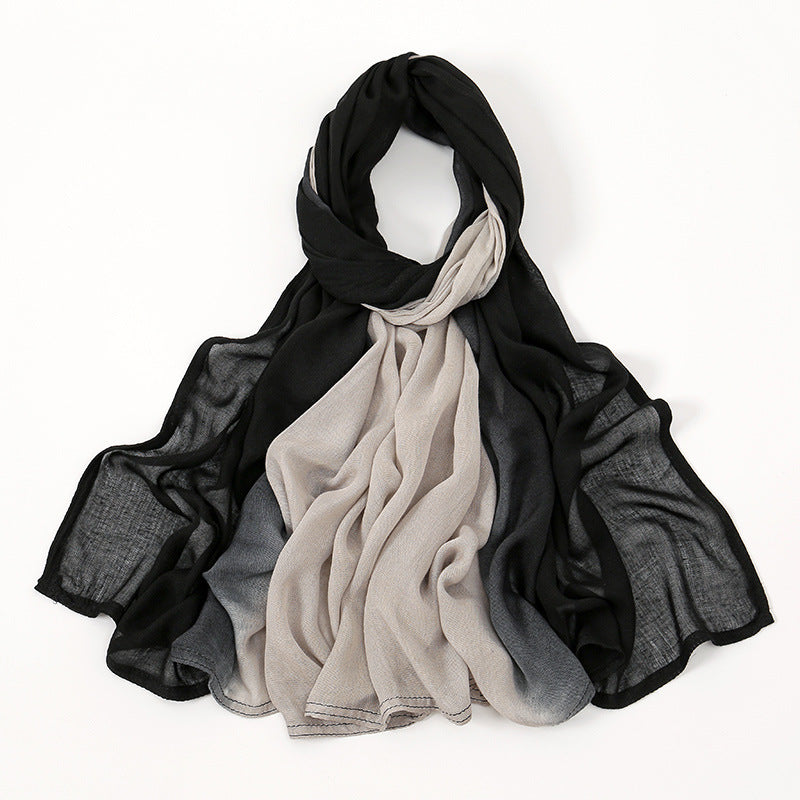 Gradient Cotton Wide Edge Modal Hijab