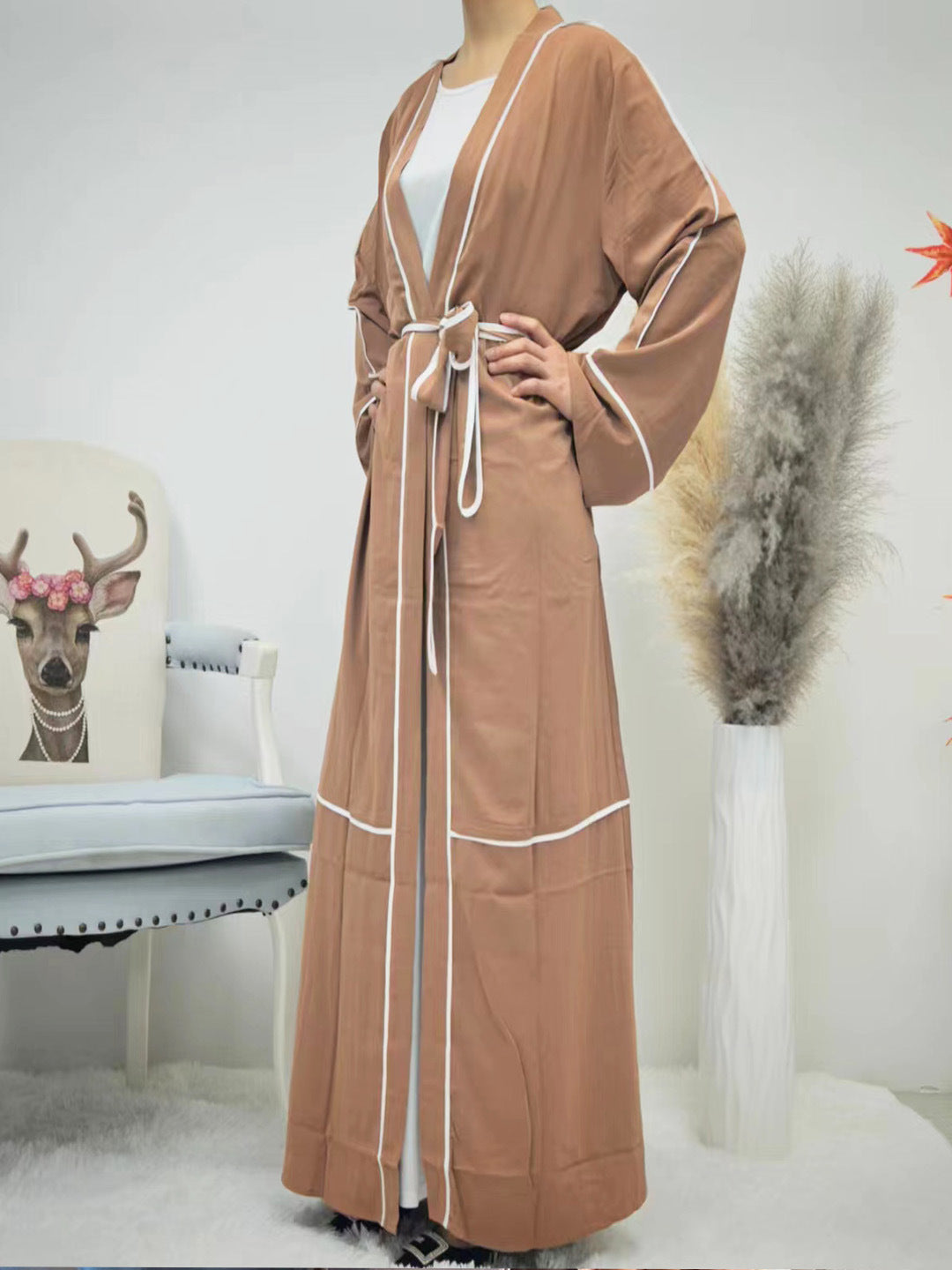 عباية كارديجان مخططة