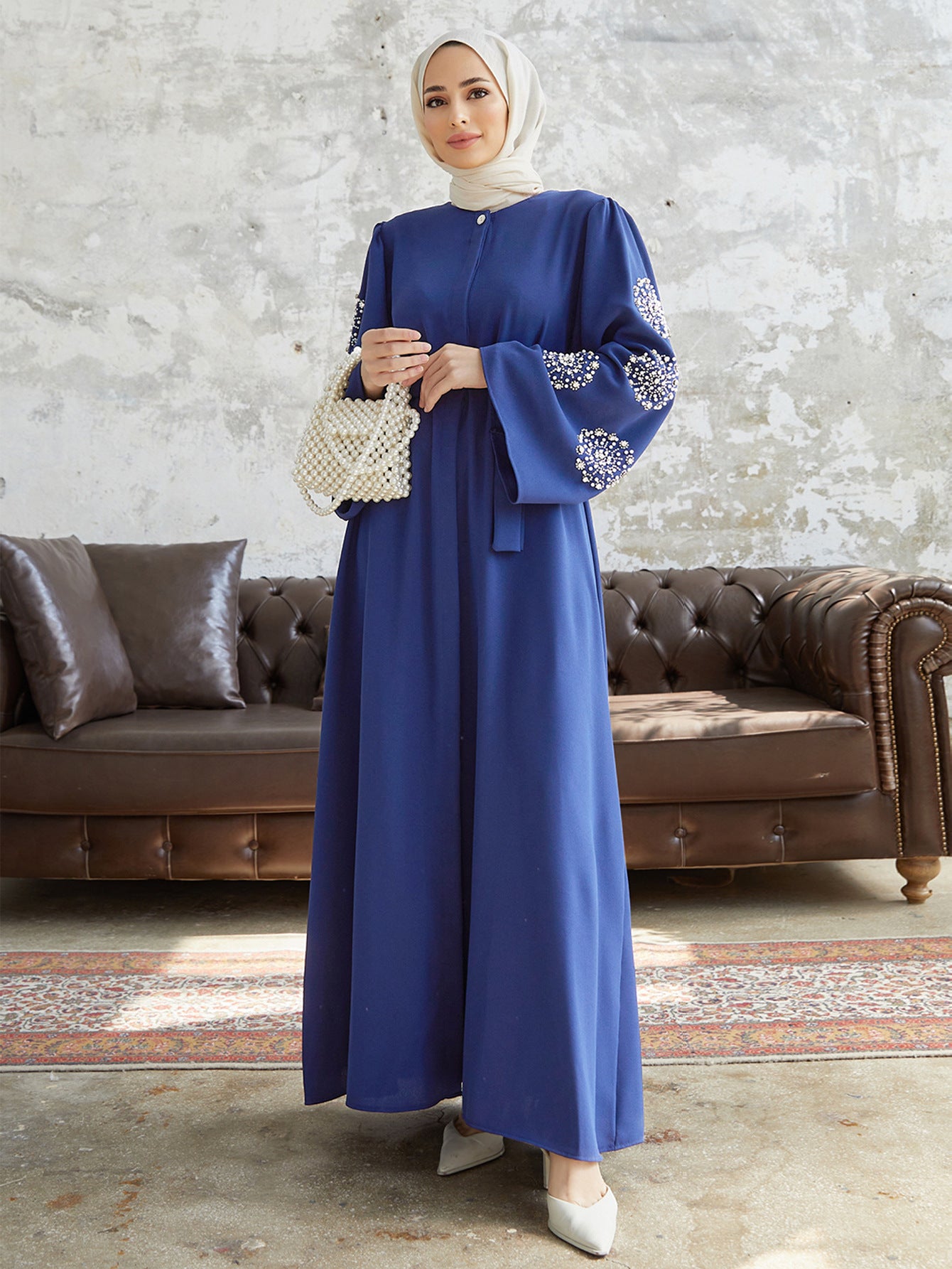 Nail Bead Hot Stamping Elegant Dress