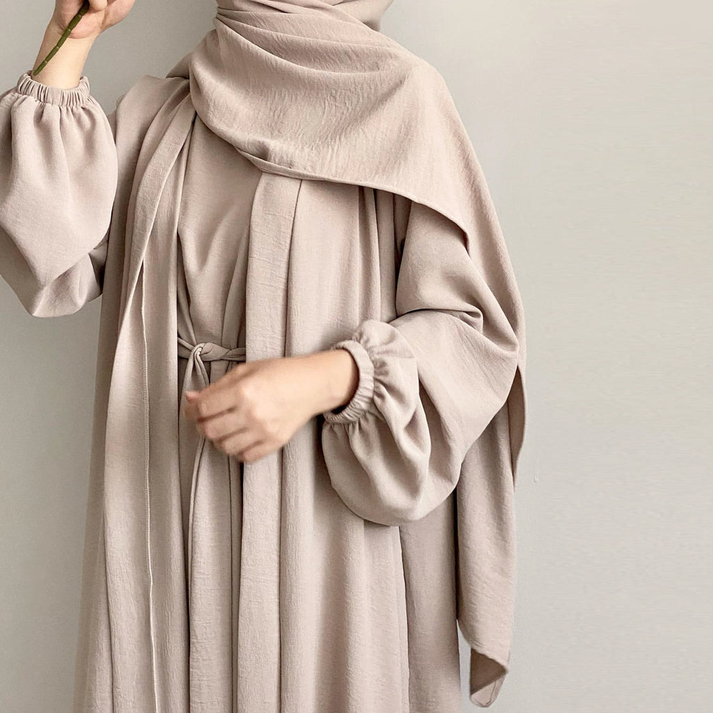 Robe Cardigan Abaya With Hijab