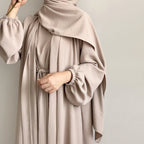Robe Cardigan Abaya With Hijab